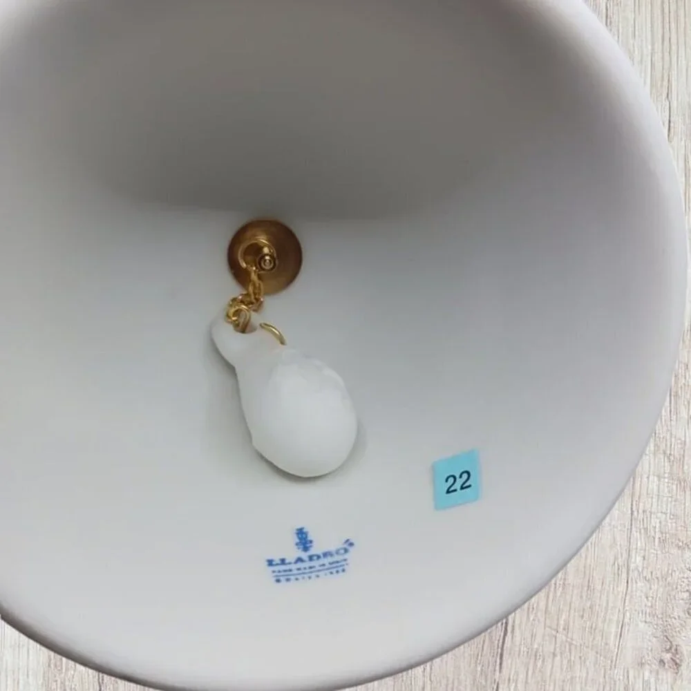 Lladro christmas bell 1988 depicting santa & sleight and reindeer
